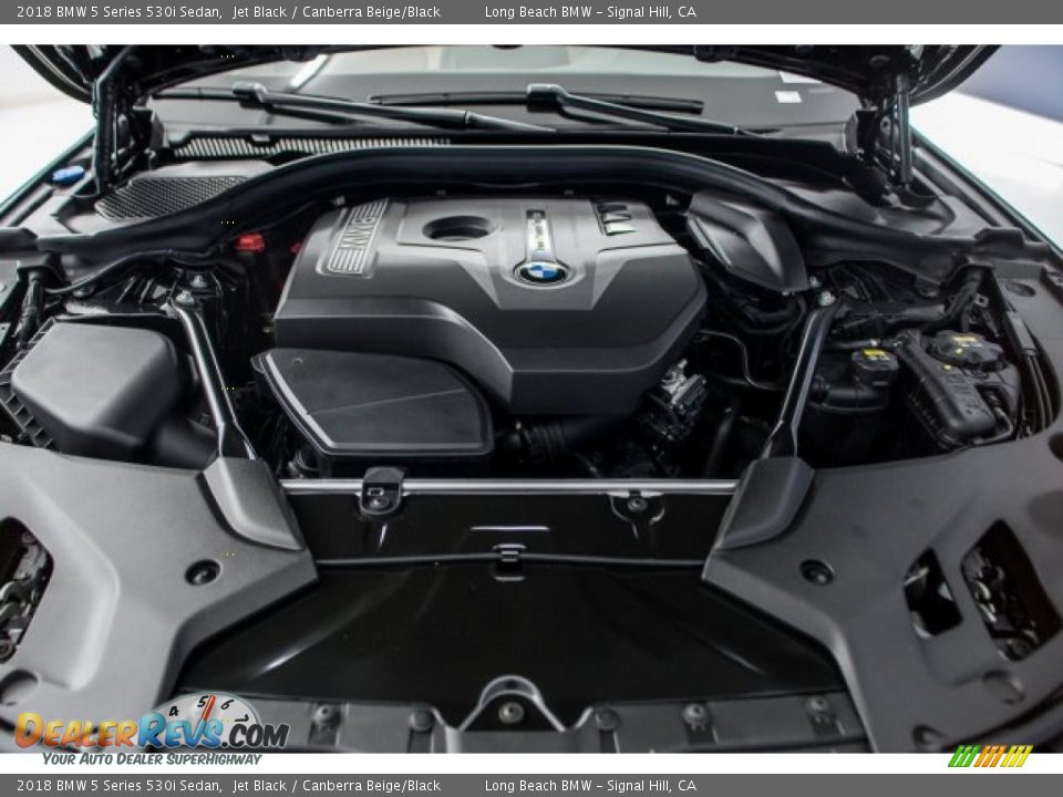 2018 BMW 5 Series 530i Sedan Jet Black / Canberra Beige/Black Photo #8