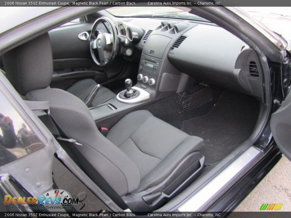 2006 Nissan 350Z Enthusiast Coupe Magnetic Black Pearl / Carbon Black Photo #22