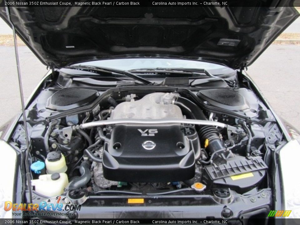 2006 Nissan 350Z Enthusiast Coupe Magnetic Black Pearl / Carbon Black Photo #24