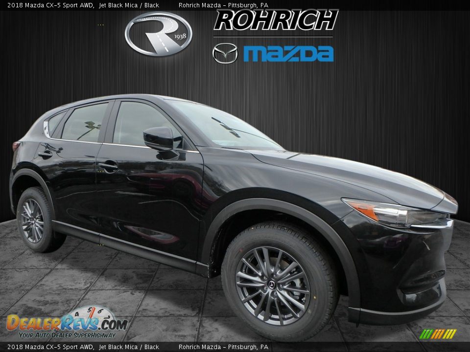 2018 Mazda CX-5 Sport AWD Jet Black Mica / Black Photo #1
