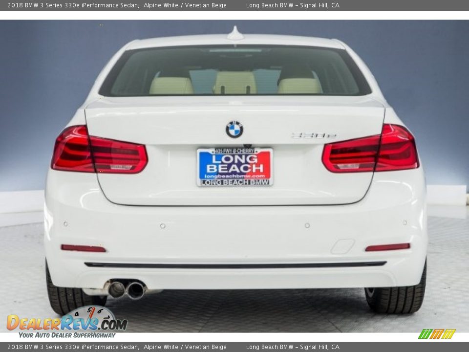 2018 BMW 3 Series 330e iPerformance Sedan Alpine White / Venetian Beige Photo #3