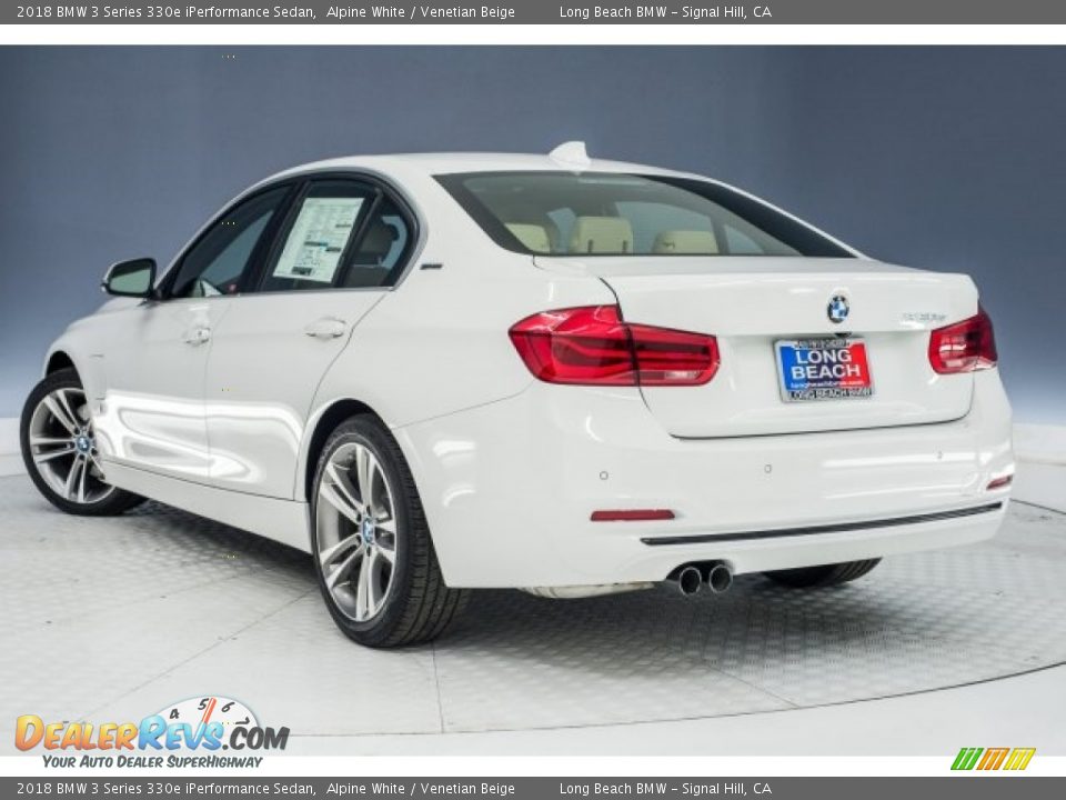 2018 BMW 3 Series 330e iPerformance Sedan Alpine White / Venetian Beige Photo #4