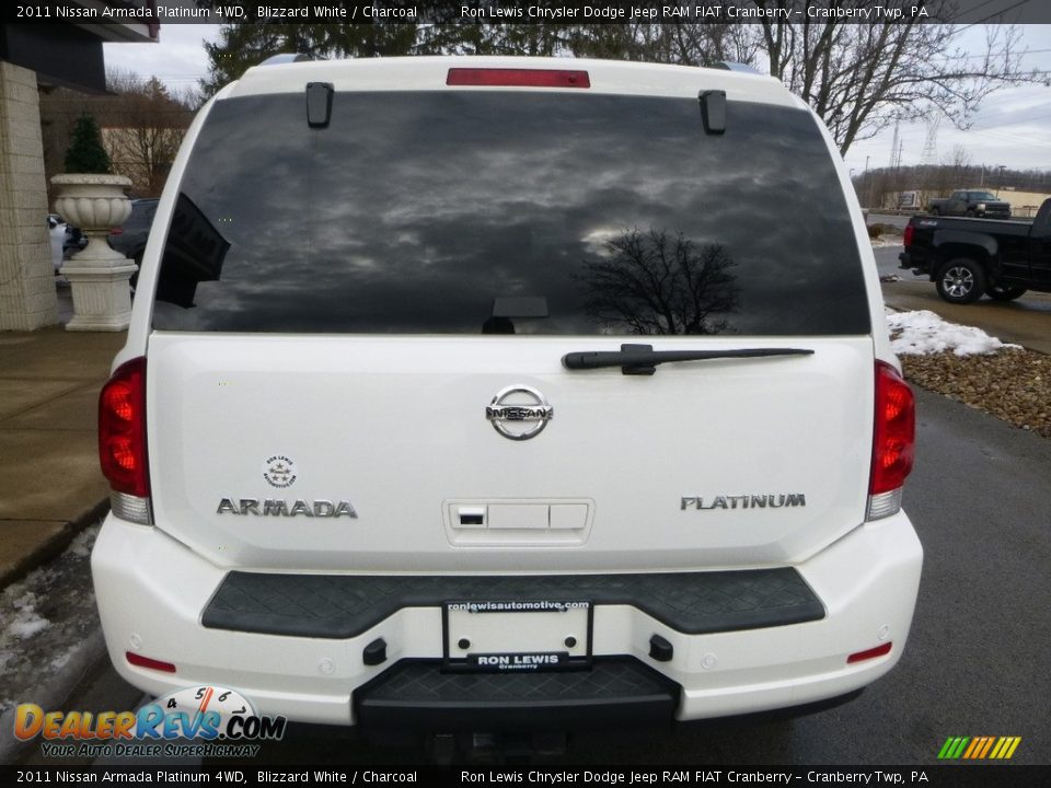 2011 Nissan Armada Platinum 4WD Blizzard White / Charcoal Photo #8