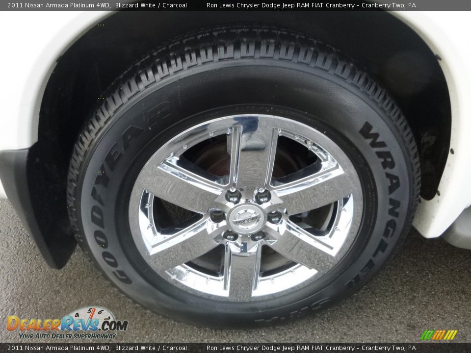 2011 Nissan Armada Platinum 4WD Blizzard White / Charcoal Photo #9