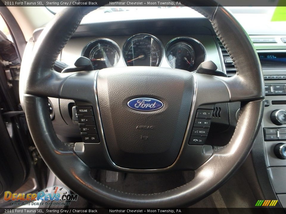 2011 Ford Taurus SEL Sterling Grey / Charcoal Black Photo #27