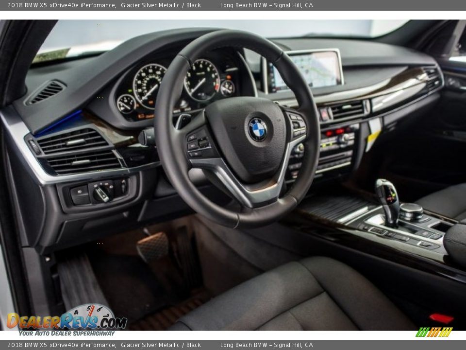 2018 BMW X5 xDrive40e iPerfomance Glacier Silver Metallic / Black Photo #6