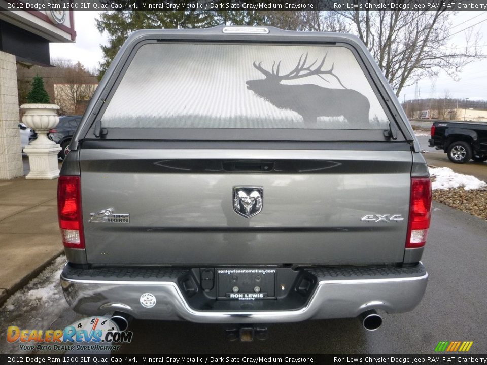 2012 Dodge Ram 1500 SLT Quad Cab 4x4 Mineral Gray Metallic / Dark Slate Gray/Medium Graystone Photo #8