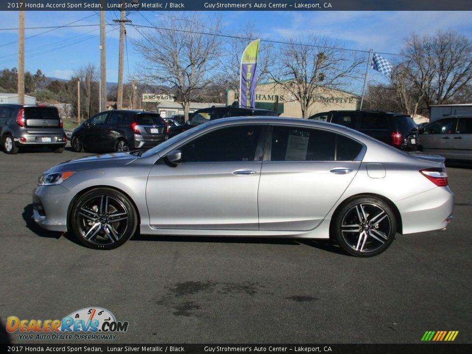 2017 Honda Accord Sport Sedan Lunar Silver Metallic / Black Photo #4