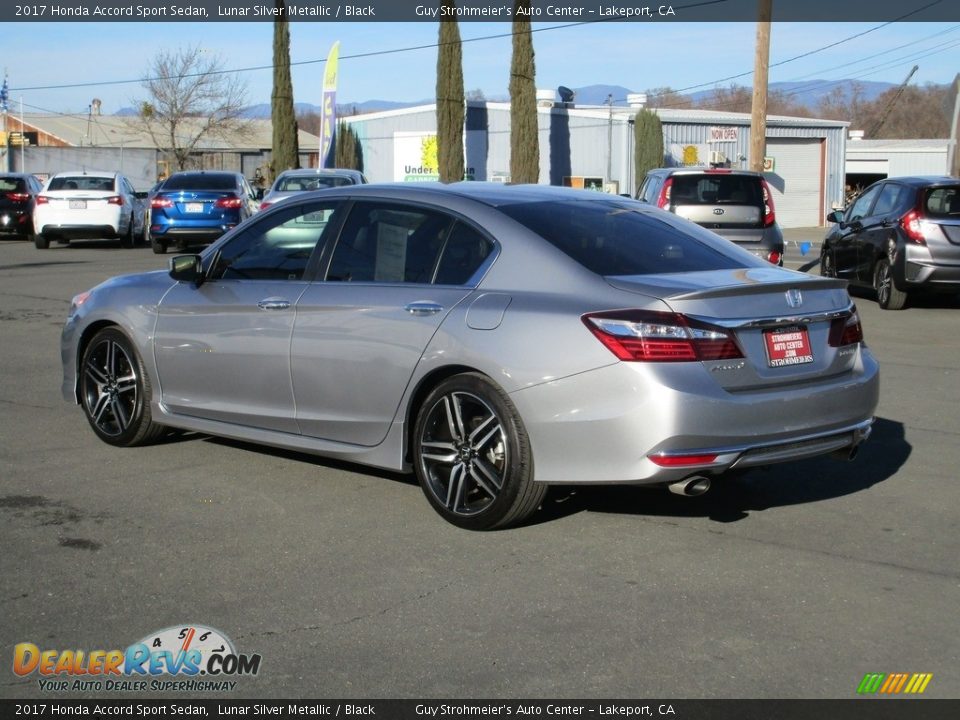2017 Honda Accord Sport Sedan Lunar Silver Metallic / Black Photo #5