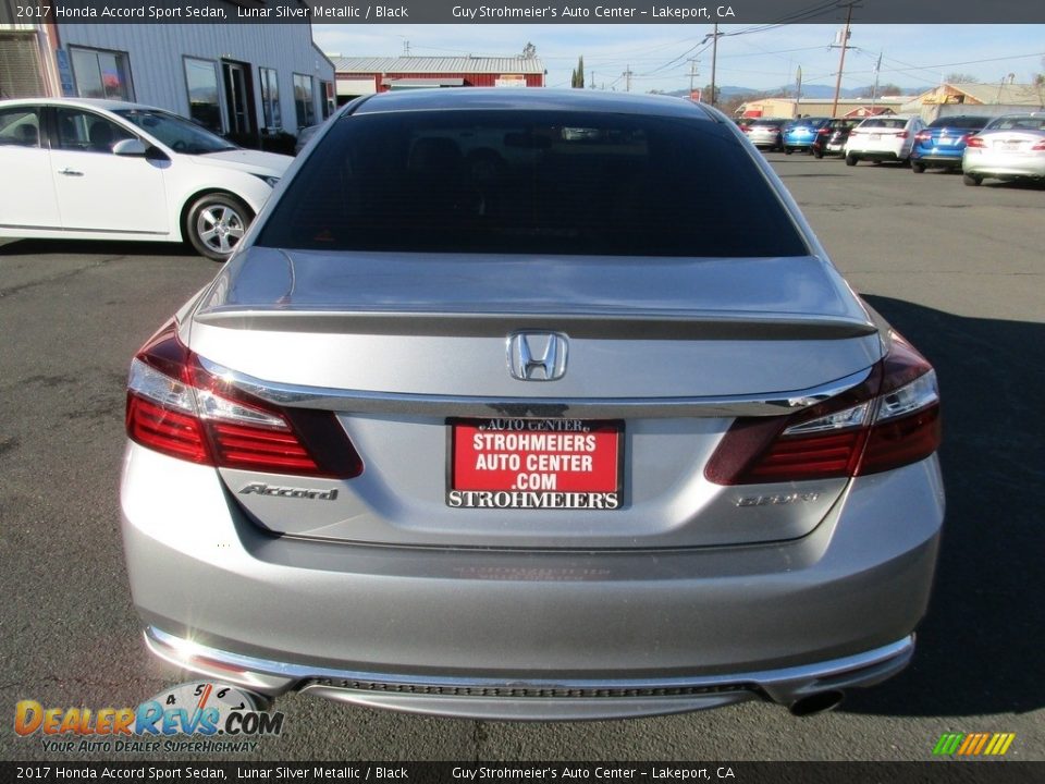2017 Honda Accord Sport Sedan Lunar Silver Metallic / Black Photo #6