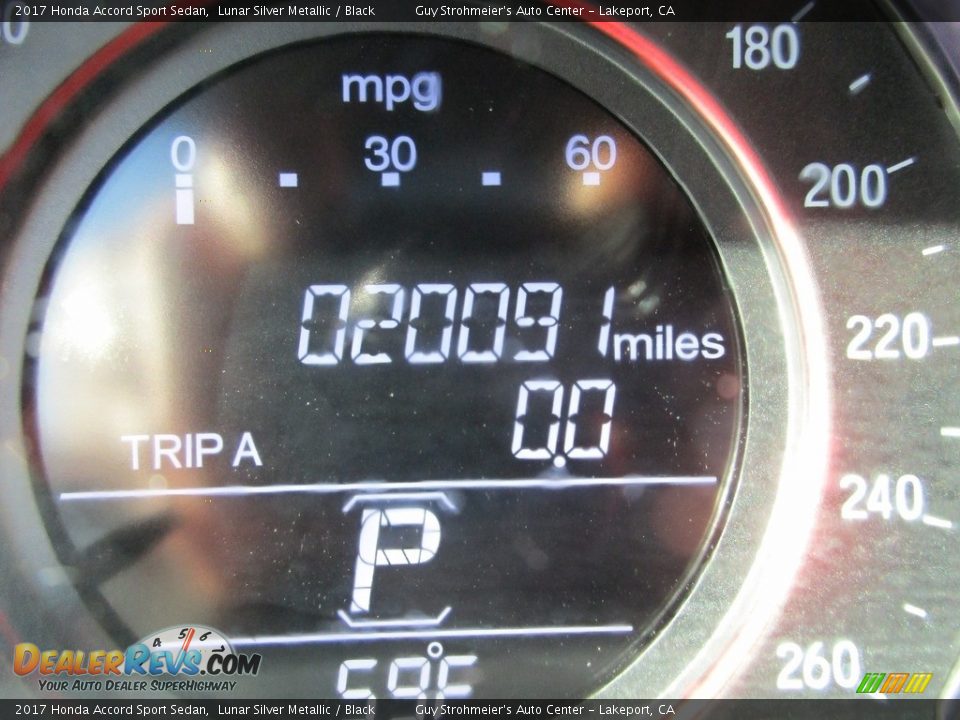 2017 Honda Accord Sport Sedan Lunar Silver Metallic / Black Photo #11