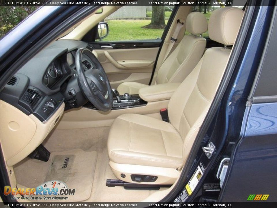 2011 BMW X3 xDrive 35i Deep Sea Blue Metallic / Sand Beige Nevada Leather Photo #3