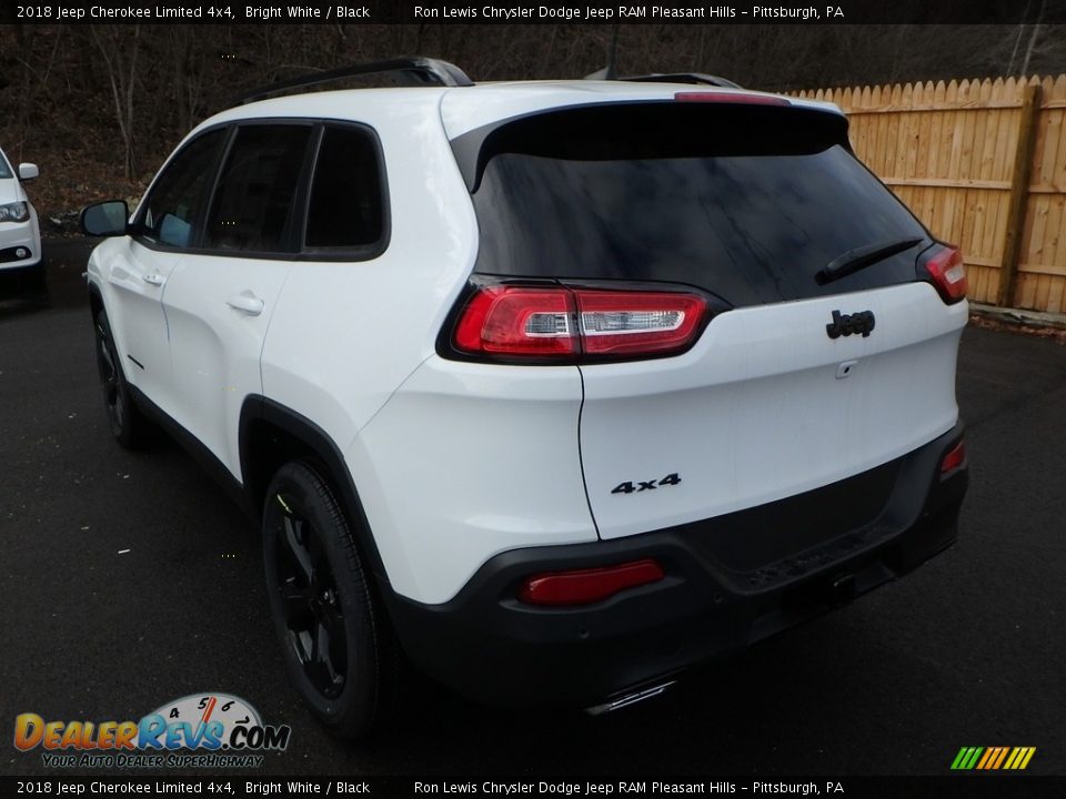 2018 Jeep Cherokee Limited 4x4 Bright White / Black Photo #3