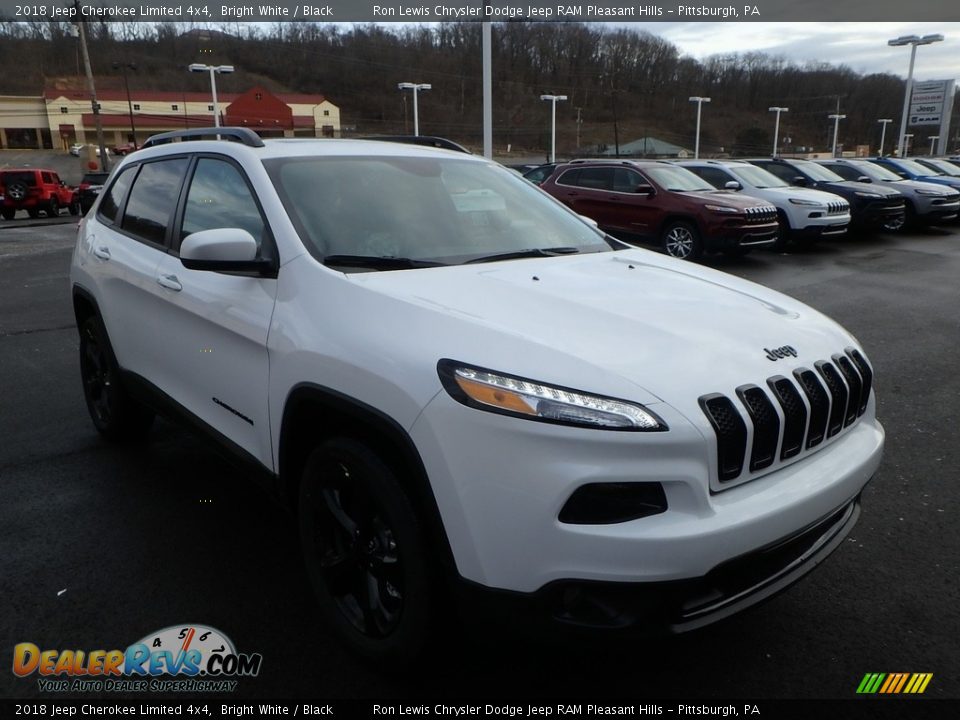2018 Jeep Cherokee Limited 4x4 Bright White / Black Photo #7