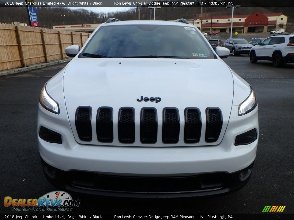 2018 Jeep Cherokee Limited 4x4 Bright White / Black Photo #8