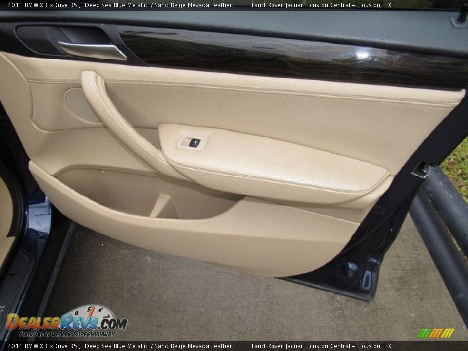 2011 BMW X3 xDrive 35i Deep Sea Blue Metallic / Sand Beige Nevada Leather Photo #18