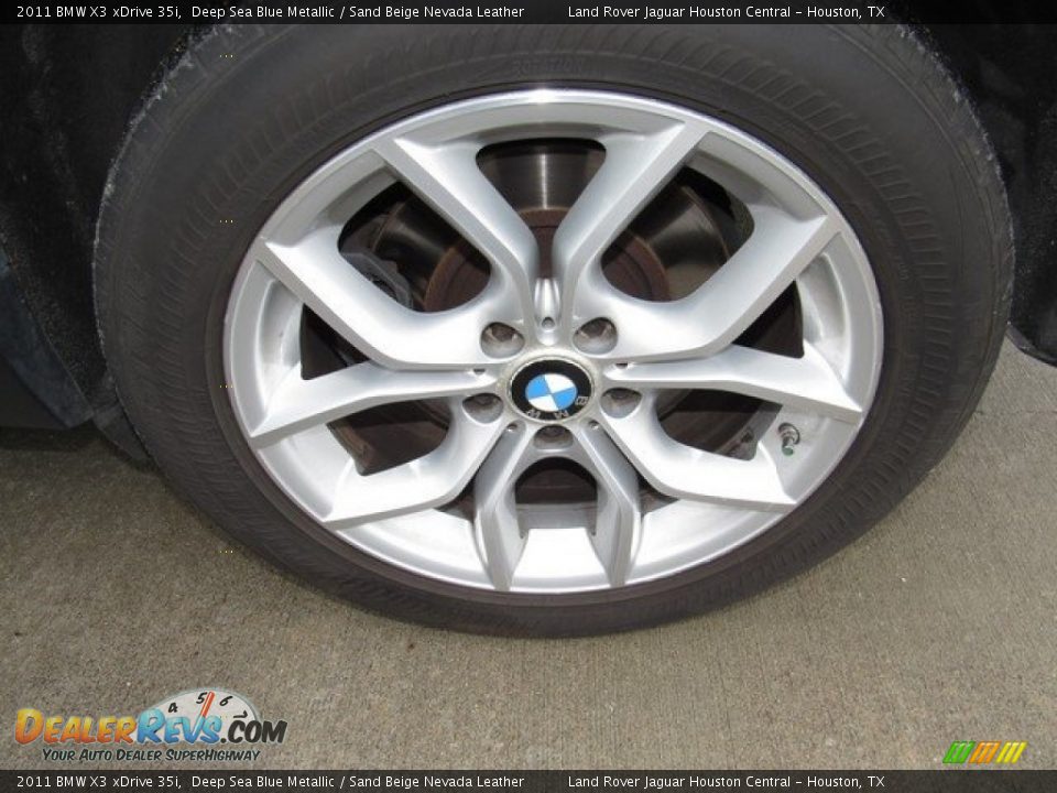 2011 BMW X3 xDrive 35i Deep Sea Blue Metallic / Sand Beige Nevada Leather Photo #31