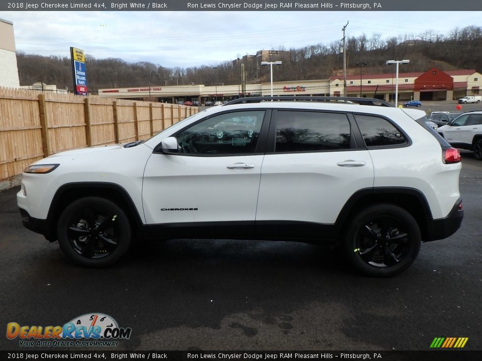 2018 Jeep Cherokee Limited 4x4 Bright White / Black Photo #2