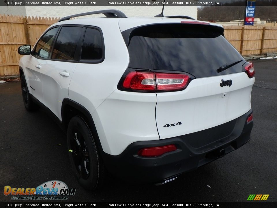 2018 Jeep Cherokee Limited 4x4 Bright White / Black Photo #3