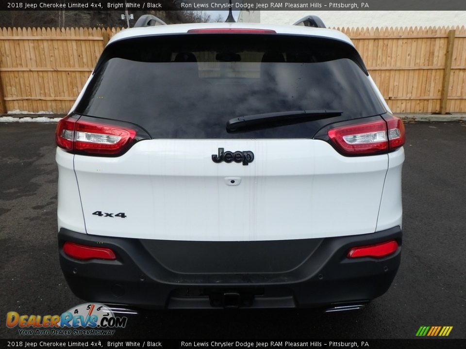 2018 Jeep Cherokee Limited 4x4 Bright White / Black Photo #4