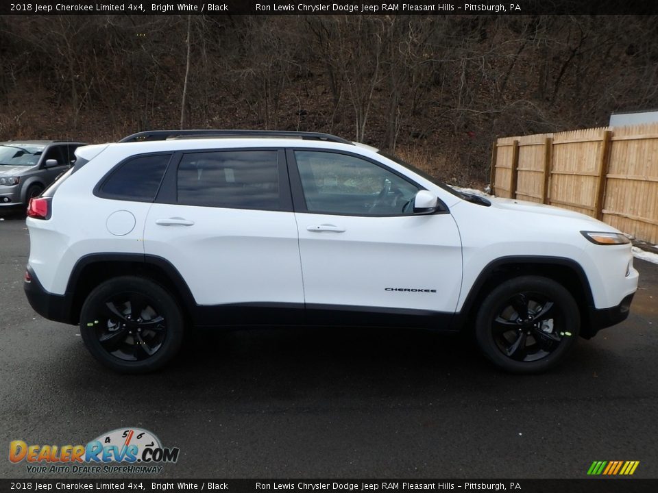 2018 Jeep Cherokee Limited 4x4 Bright White / Black Photo #6