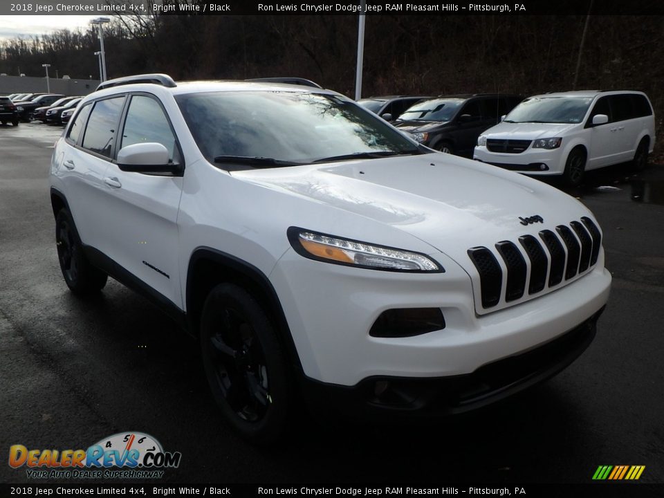 2018 Jeep Cherokee Limited 4x4 Bright White / Black Photo #7
