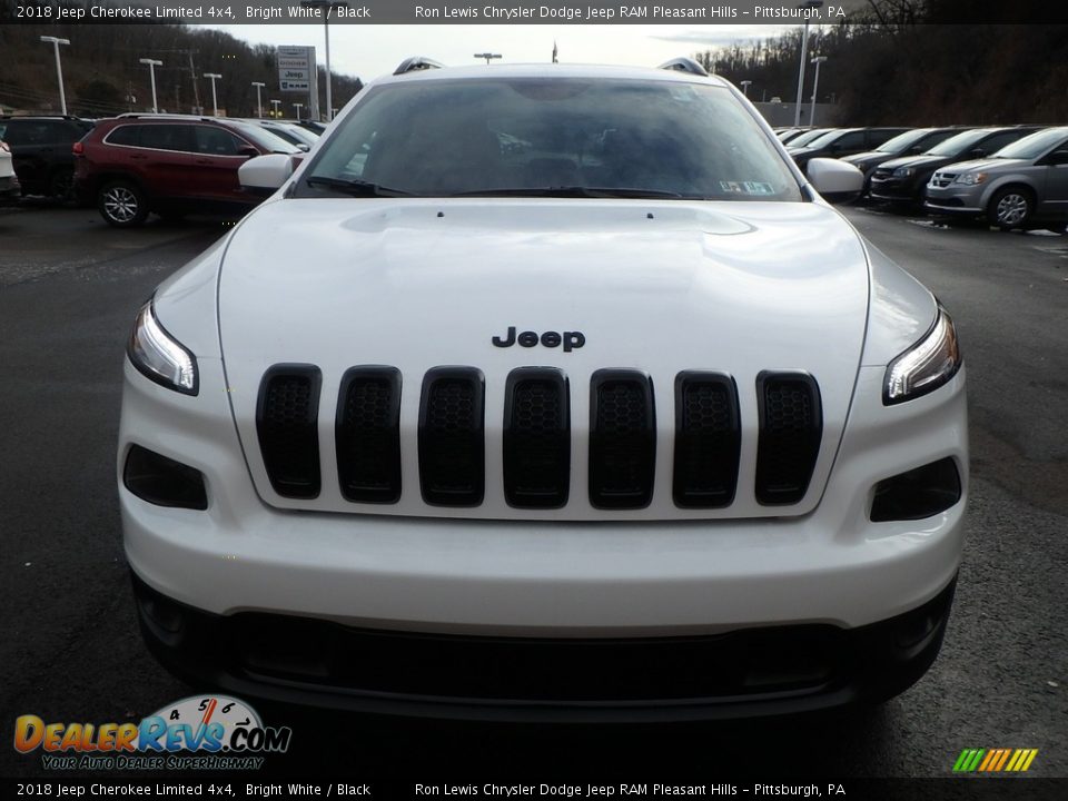 2018 Jeep Cherokee Limited 4x4 Bright White / Black Photo #8