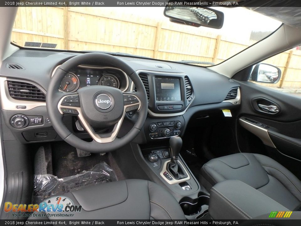 2018 Jeep Cherokee Limited 4x4 Bright White / Black Photo #12