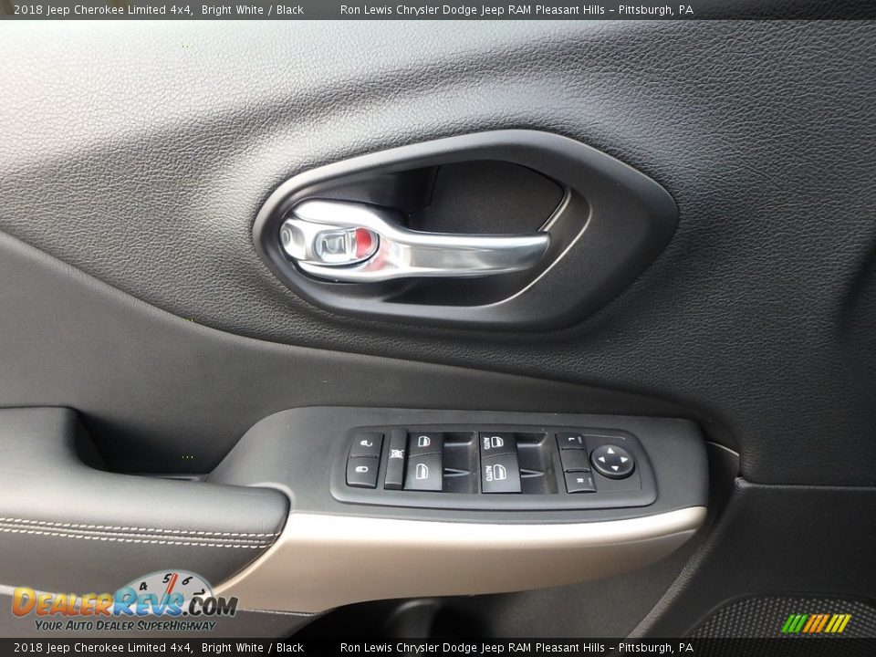 2018 Jeep Cherokee Limited 4x4 Bright White / Black Photo #13