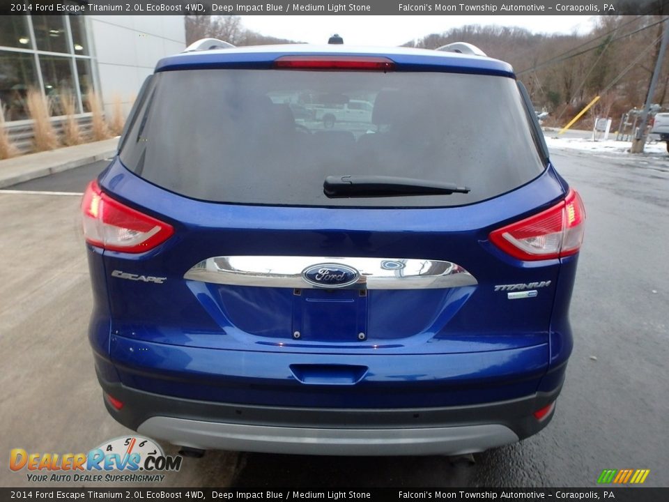 2014 Ford Escape Titanium 2.0L EcoBoost 4WD Deep Impact Blue / Medium Light Stone Photo #3