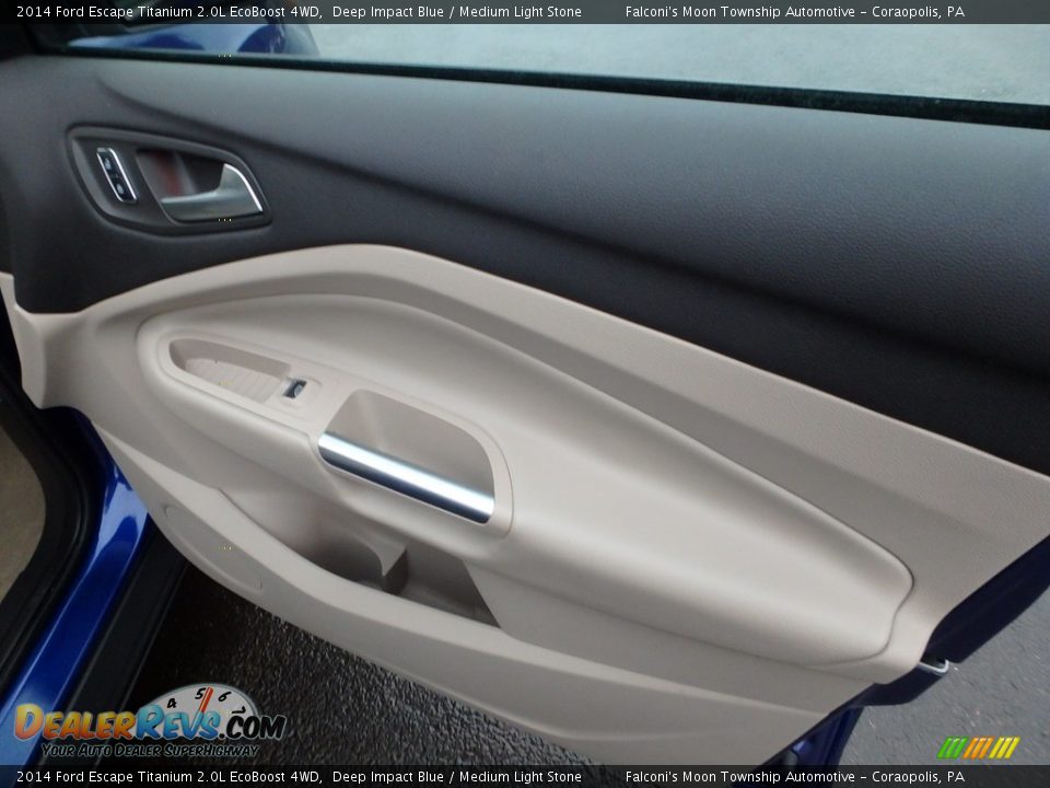 2014 Ford Escape Titanium 2.0L EcoBoost 4WD Deep Impact Blue / Medium Light Stone Photo #13