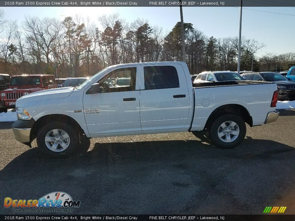 2018 Ram 1500 Express Crew Cab 4x4 Bright White / Black/Diesel Gray Photo #3