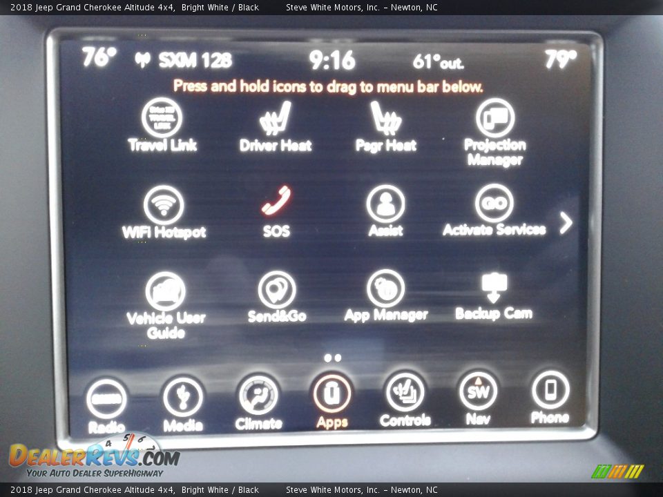 2018 Jeep Grand Cherokee Altitude 4x4 Bright White / Black Photo #25