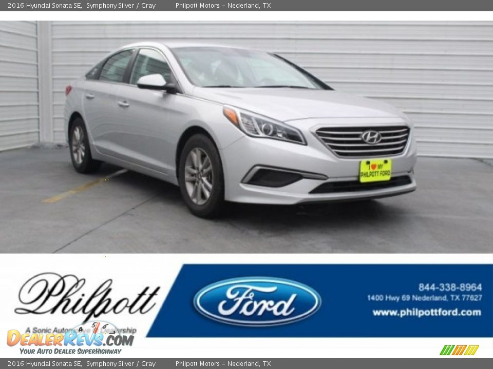 2016 Hyundai Sonata SE Symphony Silver / Gray Photo #1