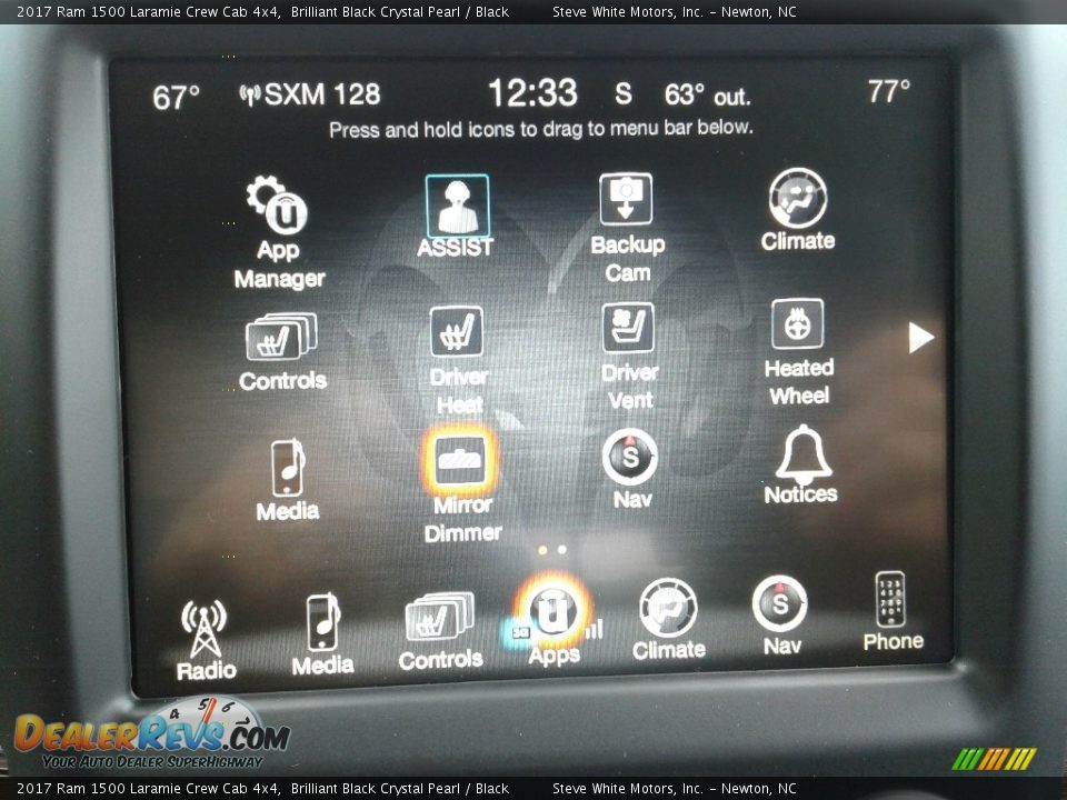 2017 Ram 1500 Laramie Crew Cab 4x4 Brilliant Black Crystal Pearl / Black Photo #25