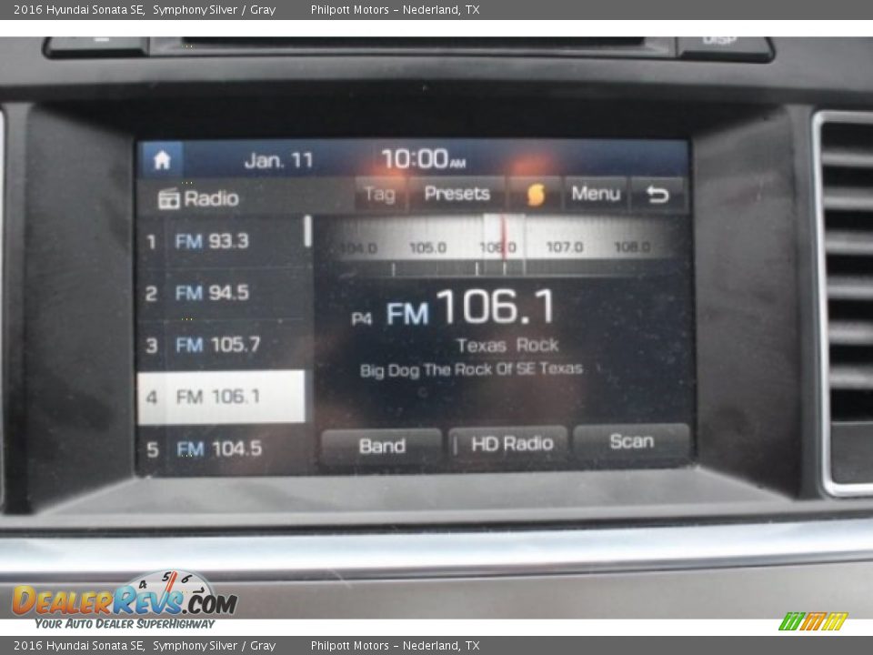 2016 Hyundai Sonata SE Symphony Silver / Gray Photo #18