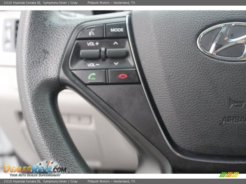 2016 Hyundai Sonata SE Symphony Silver / Gray Photo #20