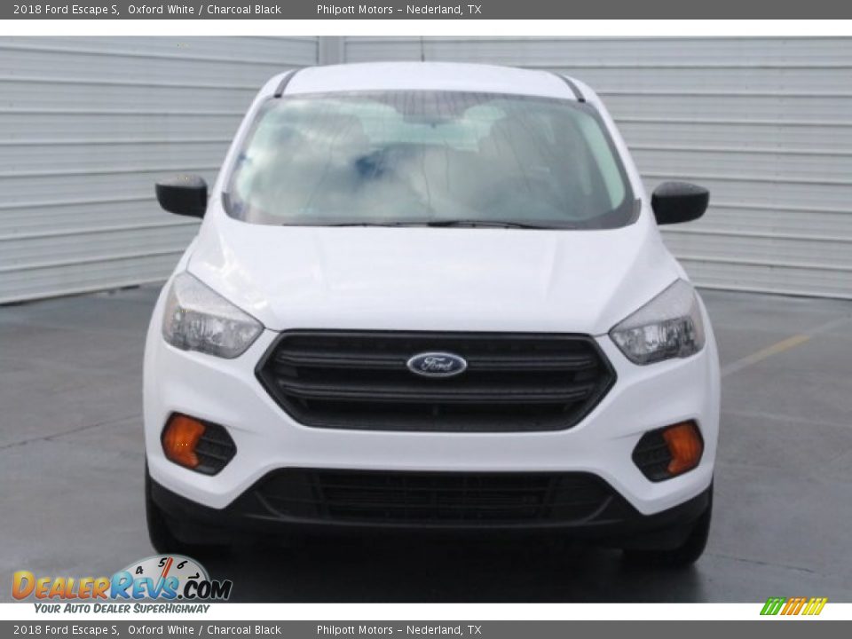 2018 Ford Escape S Oxford White / Charcoal Black Photo #2