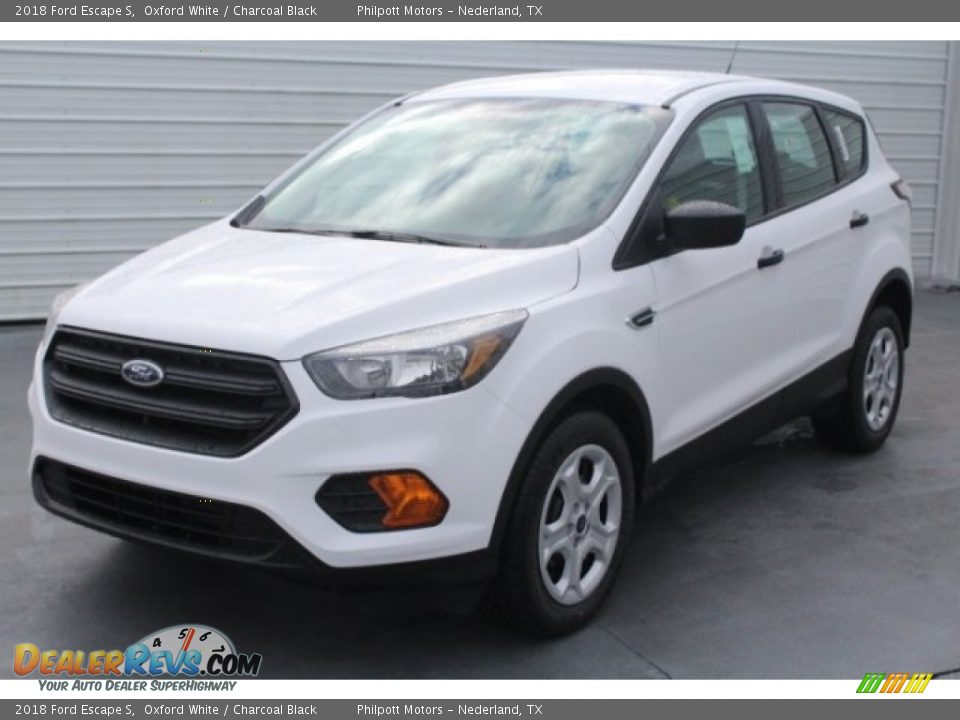 2018 Ford Escape S Oxford White / Charcoal Black Photo #3
