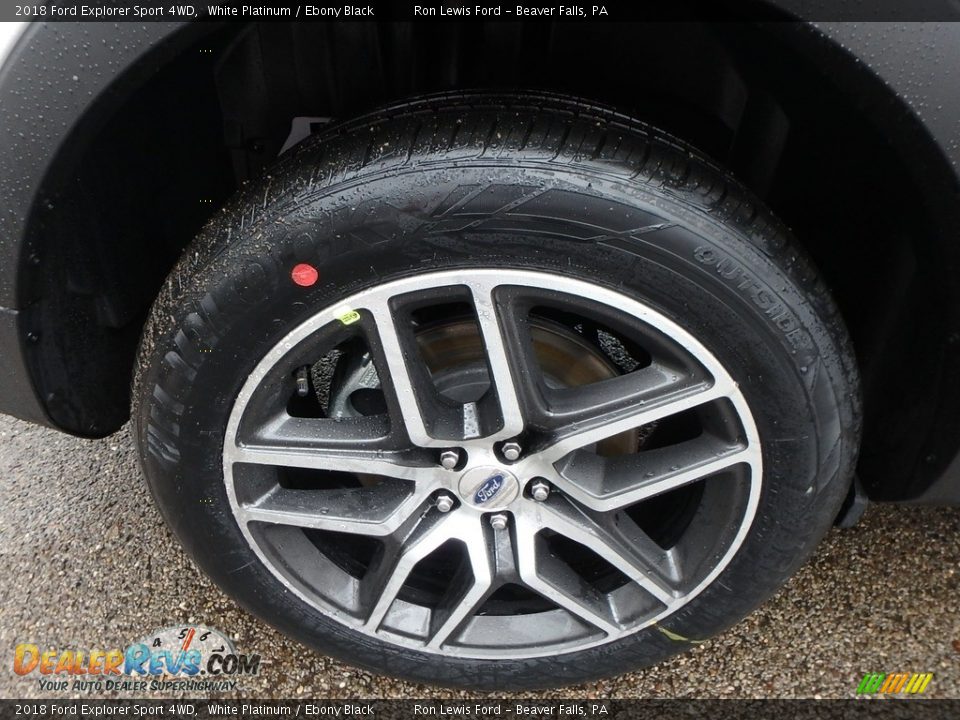 2018 Ford Explorer Sport 4WD White Platinum / Ebony Black Photo #2