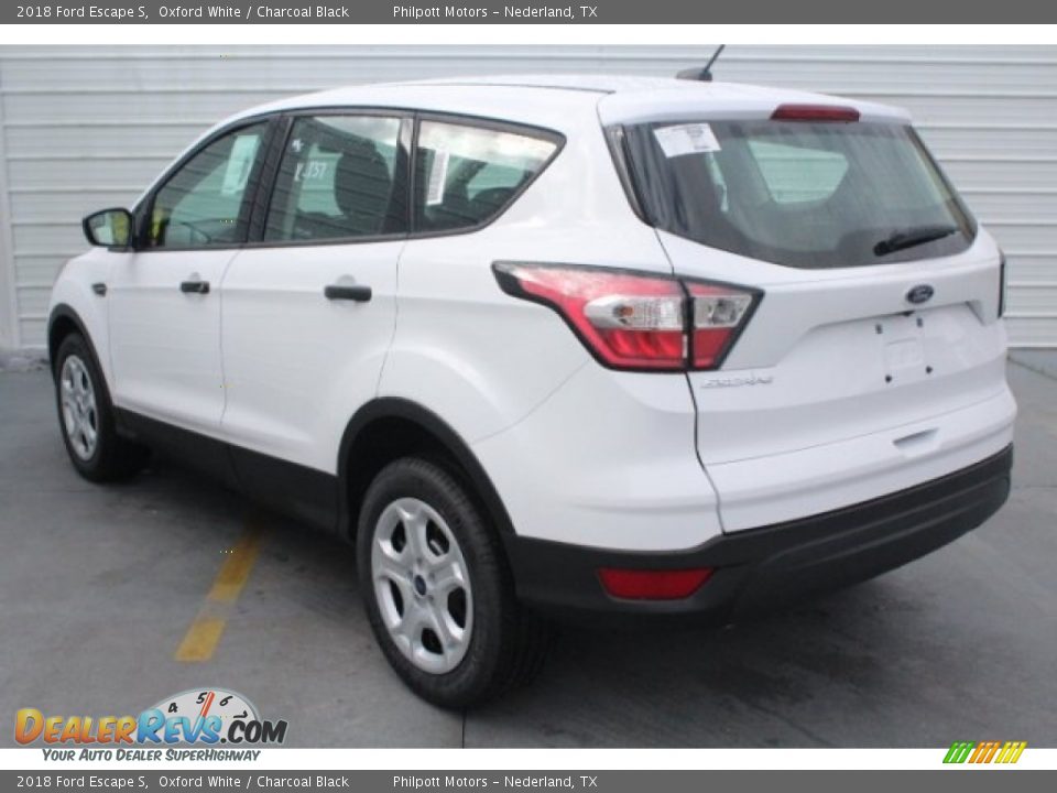 2018 Ford Escape S Oxford White / Charcoal Black Photo #7