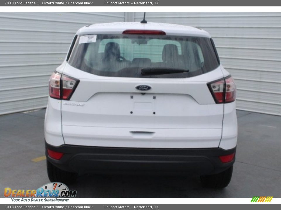 2018 Ford Escape S Oxford White / Charcoal Black Photo #8