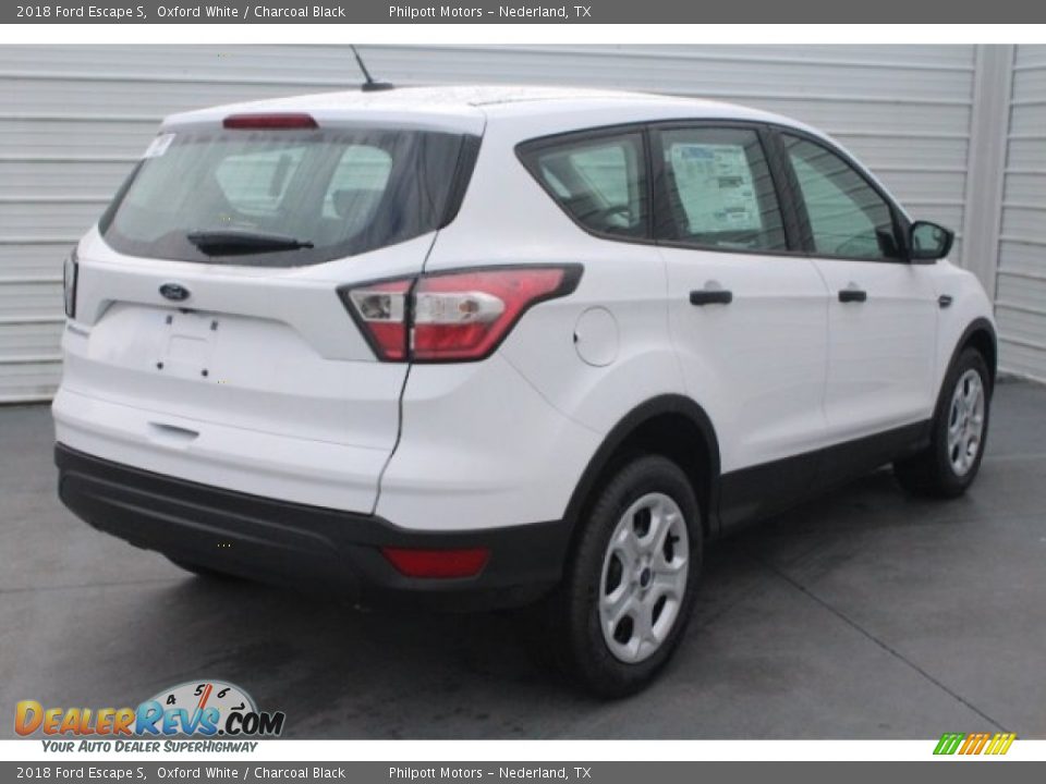 2018 Ford Escape S Oxford White / Charcoal Black Photo #9