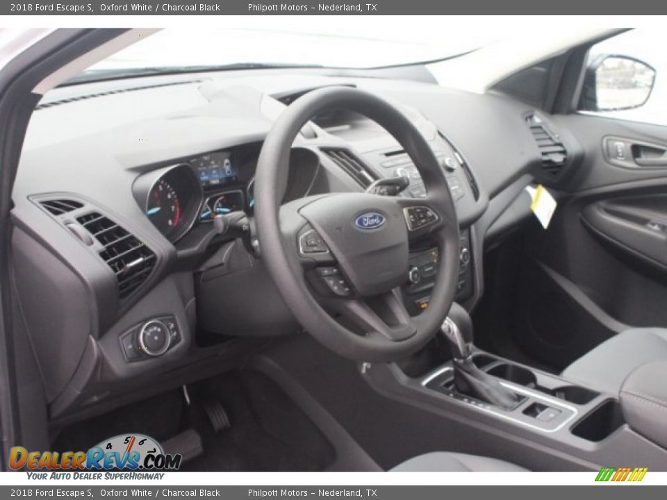 2018 Ford Escape S Oxford White / Charcoal Black Photo #14
