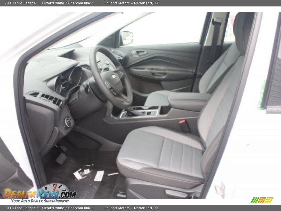 2018 Ford Escape S Oxford White / Charcoal Black Photo #15