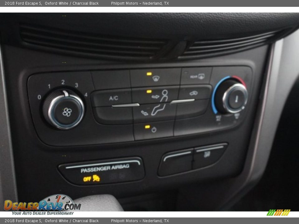 2018 Ford Escape S Oxford White / Charcoal Black Photo #18