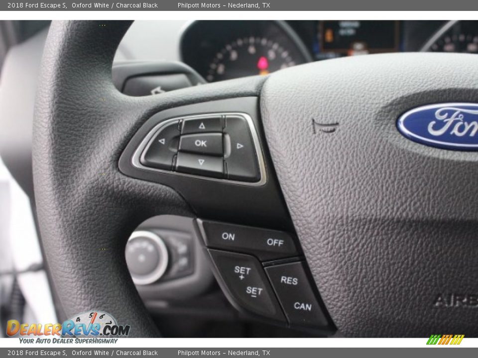2018 Ford Escape S Oxford White / Charcoal Black Photo #20