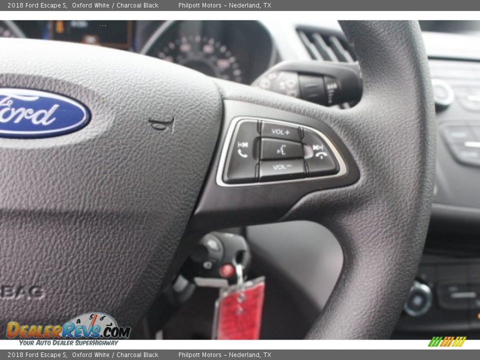2018 Ford Escape S Oxford White / Charcoal Black Photo #21