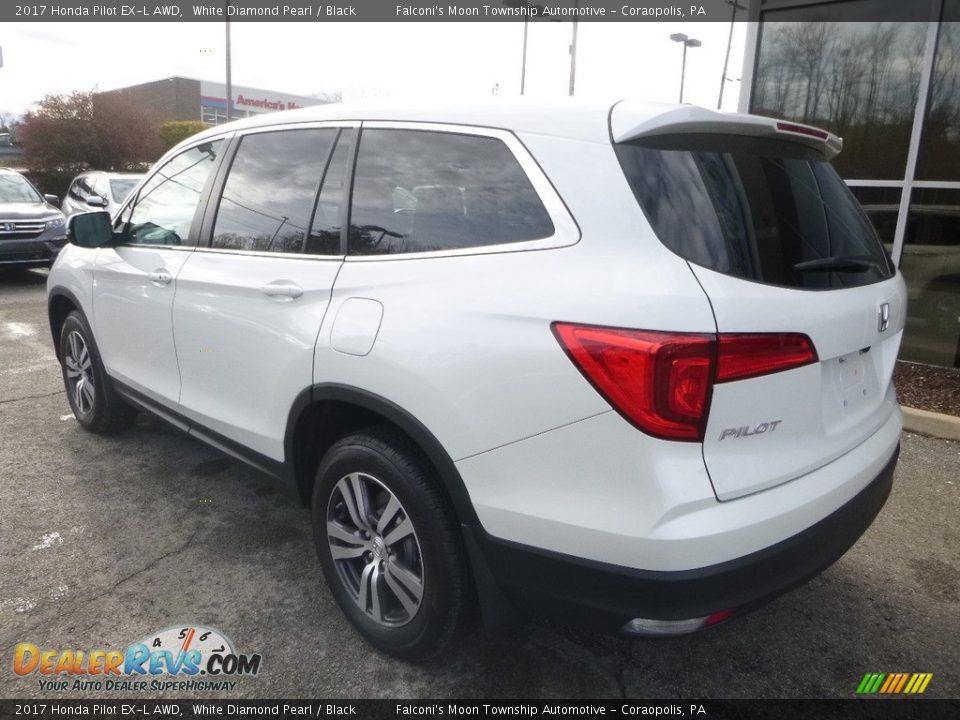 2017 Honda Pilot EX-L AWD White Diamond Pearl / Black Photo #2