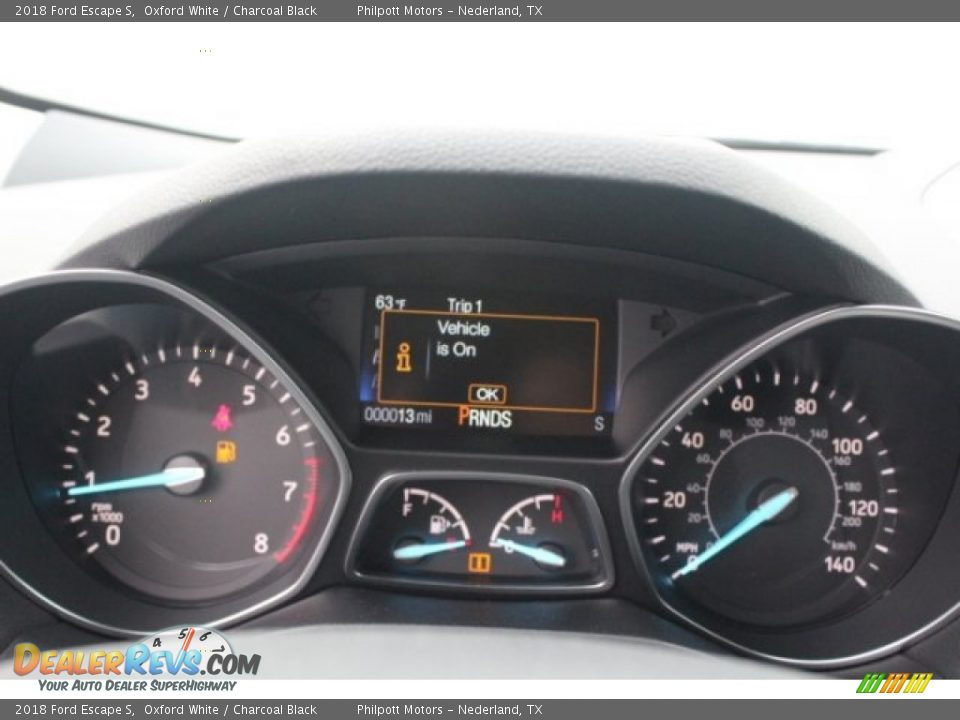 2018 Ford Escape S Oxford White / Charcoal Black Photo #22